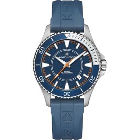 Hamilton Watch Khaki Navy Scuba Auto Syroco Special Edition | Swiss Made | 40mm Stainless Steel Case | Blue Dial Analog Watch | Blue Rubber Strap (Model: H82385340)