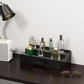 Procase 4 Tiers Wooden Cologne Organizer for Men ، عرض عرض عطور مع درج ، رف تخزين كولونيا للرجال ، هدية مثالية لأب أبي أبي أبي.