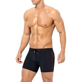 Arjen Kroos Mens Swim Trunks Quick Dry Swim Briefs Color Block Swimwear Bathing Suit with Drawstring