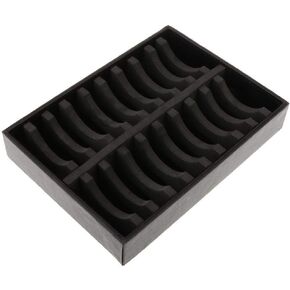 Fityle 20 Slots Bracelet Bangle Holder Jewelry Display Storage Showcase Box Tray - Black