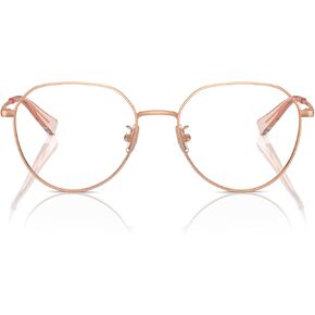 COACH Women's HC5116D Rectangular Prescription Eyewear Frames, Shiny Rose Gold/Demo Lens, 53 mm
