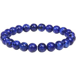 8mm Lapis Lazuli Bracelet for Women Men,Handmade Gemstone Stretch Elastic Healing Crystal Bracelets Blue Stone Beaded Jewelry Protection and Luck (Lapis lazuli stone)