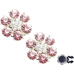 Button Covers Cufflinks Dress Shirt Accessories For Men Women Rhinestone Crystal Flower Cuff links For Tuxedo, Decorative Buttons For Daily Wear Birthday Christmas Party Wedding Gifts