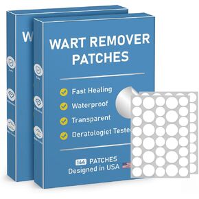 Wart Remover Patches, Quick and Effective Hydrocolloid Waterproof Skin Care Stickers for All Kinds of Skin, Friendly to New-User-414U