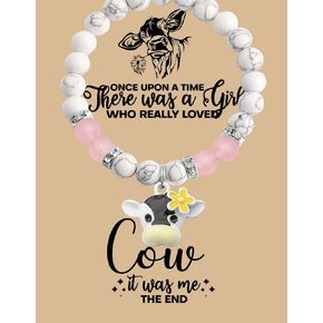 MAOFAED Cow Gift Cow Bracelet for Wome, Animal Bracelet, Animal Lover Gift, Farmer Mom Present