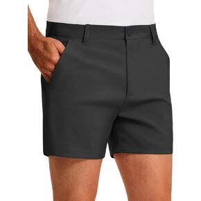 PULI Golf Shorts Men 5 Inch Inseam Relaxed Fit Stretch Dress Lightweight Casual Travel Quick Dry Summer Shorts