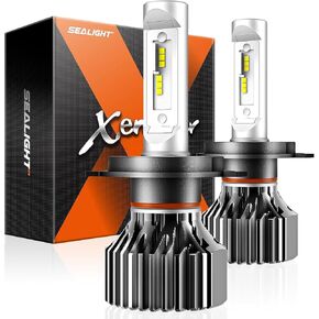 SEALIGHT S2S 9006/HB4 9005/HB3 Bulbs Combo, 14000RPM Cooling Fan with 60000LM 1:1 Design 9006 9005 Fog Bulbs, Plug-N-Play, Pack of 4