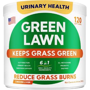 Grass Treats for Dogs - Dog Pee Lawn Repair - Grass Burn Spots Caused by Dog Urine - Grass Rocks with Probiotics + Digestive Enzymes, Cranberry - Made in USA - 120 Soft Chews