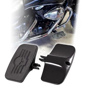 Front Rear Rider Passenger Floorboard FootPeg for Honda, Suzuki, Triumph,CAN-AM, Gold Wing (Skull 7.9 * 4.5", Black)