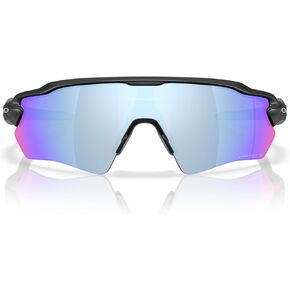 Oakley Men's OO9510 Radar EV S Path Rectangular Sunglasses, Matte Black/Prizm Deep Water Polarized, 31 mm