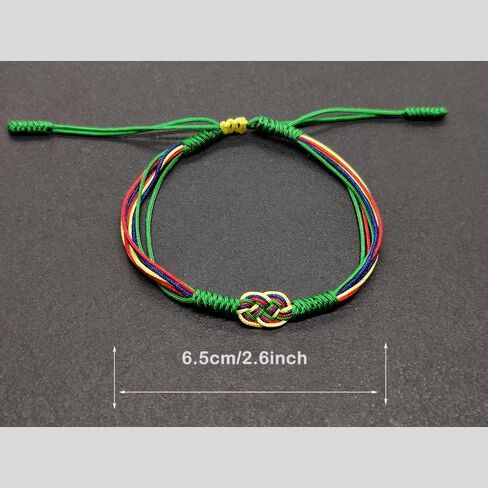 2PCS Country Flag Code Infinity String Bracelet Boho Style Rope Rope Surfer Bracelets Lucky and Protection for Women Men in Kuwait