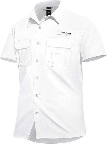 Haimont Men Fishing Risherts Sun Button Button Down Downing Travel Camping Shirt Shirt Sleeve UV UPF50+ TOP in Kuwait