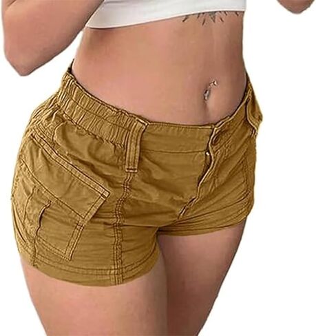 شورتات البضائع y2k و shorts منخفضة مرنة شورت E-Girl Slim Fit Cargo Micro Short Sweatpant Harajuku streetwear in Saudi Arabia
