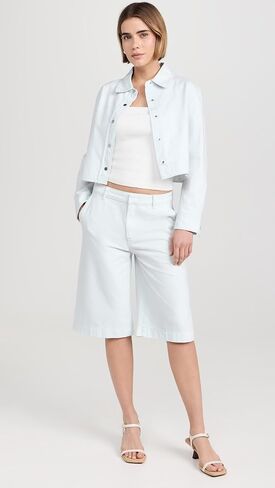 Vince Women's Spring Twill Long Shorts in Saudi Arabia