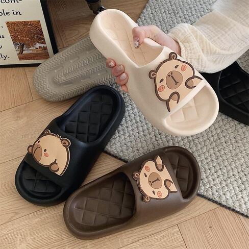 XIXITIAO Capybara Slippers for Women Men,Capybara Cute Slides,Non Slip Quick Drying Bathroom Slippers,Funny Sandals, Capybara Shower Shoes in Saudi Arabia