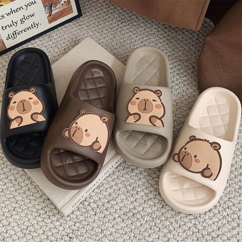 XIXITIAO Capybara Slippers for Women Men,Capybara Cute Slides,Non Slip Quick Drying Bathroom Slippers,Funny Sandals, Capybara Shower Shoes in Saudi Arabia