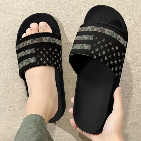 Footwear for Mens Open Toe Athletic Sandals Anti-Slip Sole Slide Sandals Pillow House Flat Shoes Comfortable Slip On Slippers for Indoor & Outdoor in Saudi Arabia