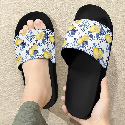 Footwear for Mens Open Toe Athletic Sandals Anti-Slip Sole Slide Sandals Pillow House Flat Shoes Comfortable Slip On Slippers for Indoor & Outdoor in Saudi Arabia