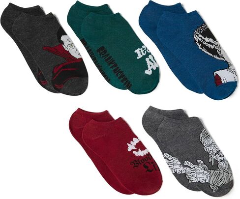 Universal Womens Monsters Halloween 5 Pack No Show Socks in Saudi Arabia