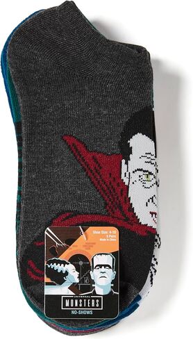 Universal Womens Monsters Halloween 5 Pack No Show Socks in Saudi Arabia