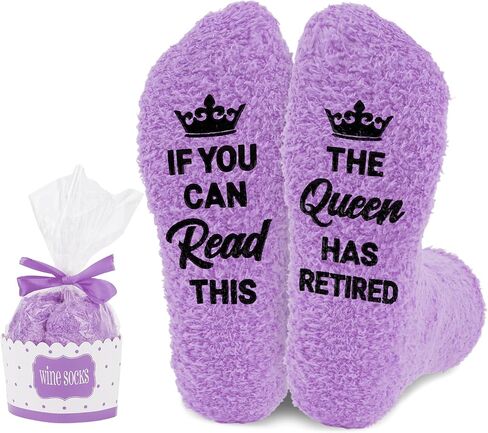 AMCAMI Fuzzy Socks- Funny Retirement Gifts, Cupcake Gift Box - Perfect for Retired Teachers, Moms (Women's Sizes 6-10) in Saudi Arabia