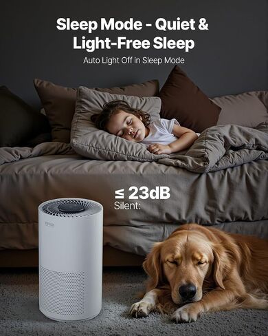 VEVOR Air Purifier for Bedroom Home, H13 HEPA Layer, 1344 ft²/h Smart Air Purifier with Speed Control & Child Lock Guard, Efficient Air Cleaner with Convenient Touch Panel & 22 dB Sleep Mode in Saudi Arabia