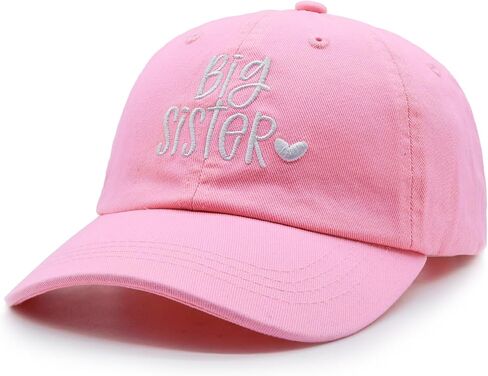 Gift for New Sis Age 2-6, Big Sister Hat for Toddler Girls, Adjustable Embroidered Baseball Cap for Kids in Saudi Arabia
