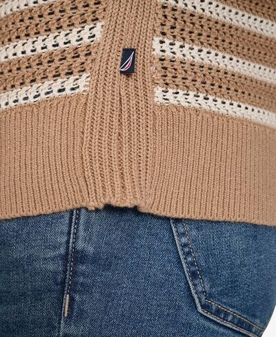 Nautica Women's Long Sleeve Striped Crewneck Sweater in Kuwait