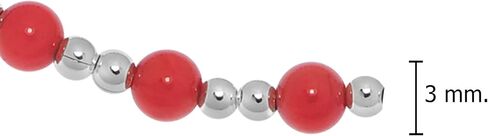 AeraVida Vibrant Stones 925 Sterling Silver Stretchable Elastic Bracelet Lightweight Charm Accessory, 7 inch in Saudi Arabia