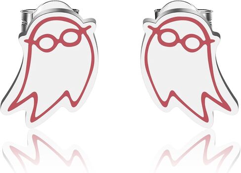 CHOORO Tiny Pink Ghost Studs Earrings Horror Movie Earrings Gift For Her in Saudi Arabia
