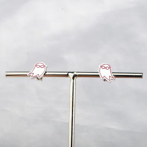 CHOORO Tiny Pink Ghost Studs Earrings Horror Movie Earrings Gift For Her in Saudi Arabia