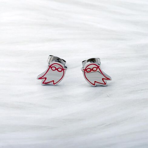 CHOORO Tiny Pink Ghost Studs Earrings Horror Movie Earrings Gift For Her in Saudi Arabia