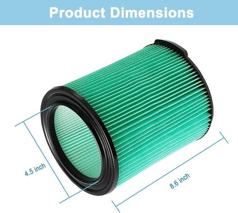 2 Pack Standard Wet/Dry Vac VF4000 Replacement Filter for Ridgid 72947 Vacs 5-20 Gal Shop Vac Also fits Craftsman 17816, 6-9 Gal WD5500 WD0671 RV2400A RV2600B in Kuwait