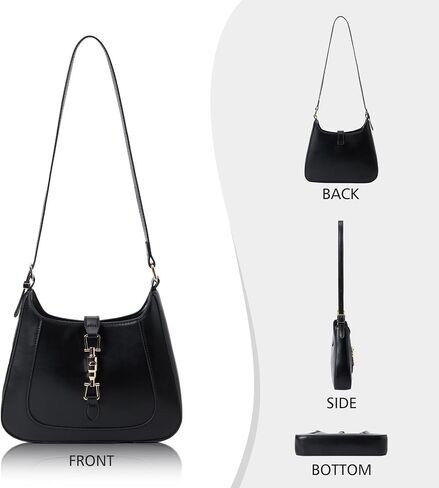 Shoulder Bag for Women - Small Vegan Leather Purses, Casual Trendy Hobo Handbag with Adjustable Strap in Saudi Arabia