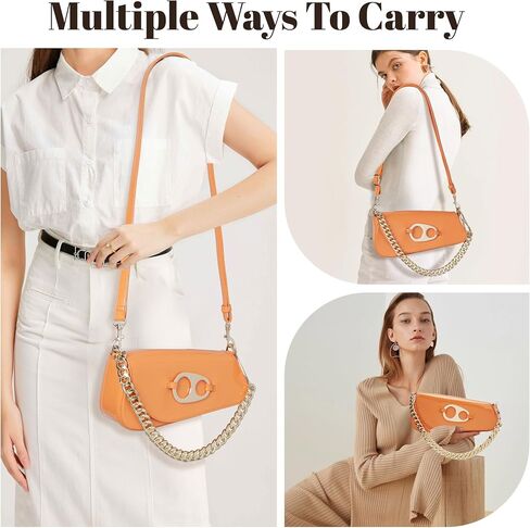 حقيبة Crossbody Y2K العصرية للنساء براءات الاختراع الجلدية الكتف حقائب Hobo Bag مع حزام تشيان in Saudi Arabia