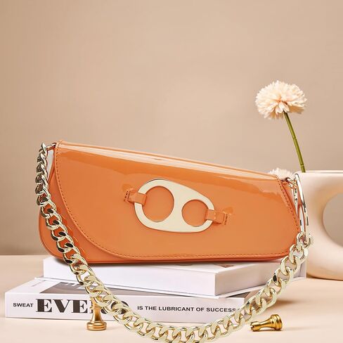 حقيبة Crossbody Y2K العصرية للنساء براءات الاختراع الجلدية الكتف حقائب Hobo Bag مع حزام تشيان in Saudi Arabia