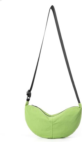 Nylon Crossbody Bag For Women Men Casual Lightweight Crescent Shoulder Hobo Purse With Wide Adjustable Strap in Kuwait