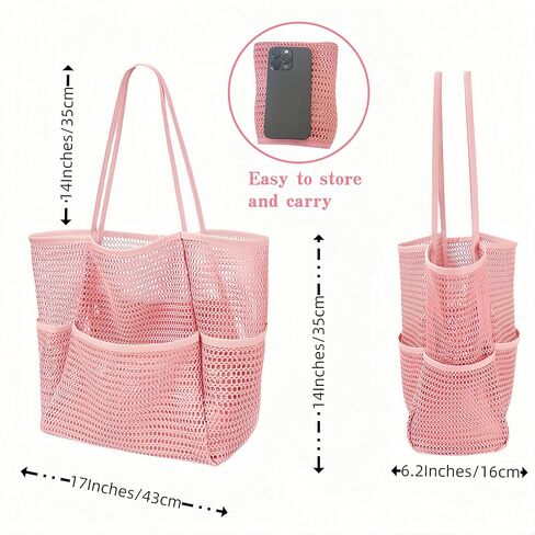 حقيبة شاطئية شاطئ ， أكياس حمل الشاطئ للنساء الكبير قابلة للطي للسباحة حمام السباحة أكياس السفر/السفر/الإجازة in Kuwait