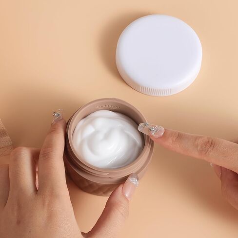 حاويات السفر لأدوات النظافة ، وجرار كريم السيليكون خالية من BPA ، حاويات حجم السفر 2oz المعتمدة من TSA ، وجرار سيليكون مقاومة للتسرب مع غطاء لكريم جسم الوجه التجميلي (4 عبوات) in Saudi Arabia