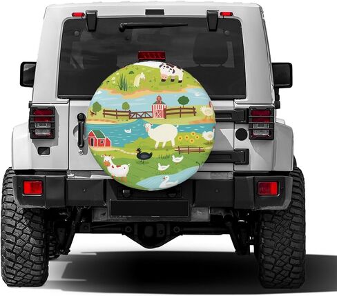 KiuLoam Black Vintage Mandala Wolf Spare Tire Cover Waterproof Dust-Proof Universal Sunscreen Wheel Tire Covers Fit for Trailer, RV, SUV and Many Vehicle 15 Inch in Saudi Arabia