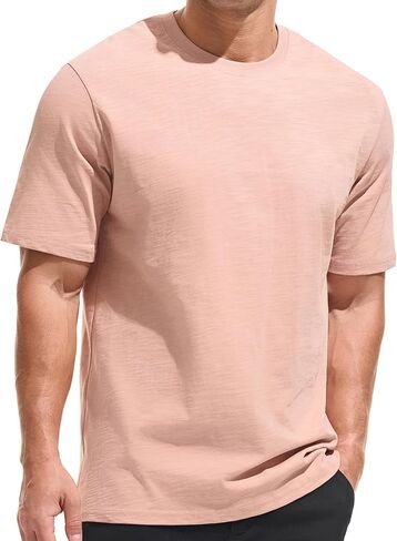 Kliegou Men's 100 Cotton Lourd Lourd T-Shirt T-Shirt ثقيلة الوزن المحملات للرجال in Saudi Arabia