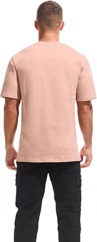 Kliegou Men's 100 Cotton Lourd Lourd T-Shirt T-Shirt ثقيلة الوزن المحملات للرجال in Saudi Arabia