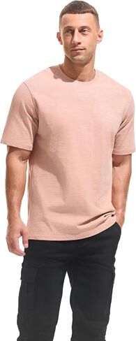 Kliegou Men's 100 Cotton Lourd Lourd T-Shirt T-Shirt ثقيلة الوزن المحملات للرجال in Saudi Arabia