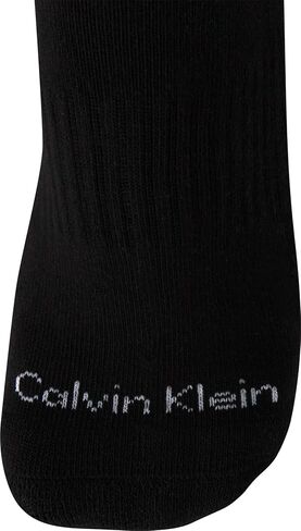Calvin Klein Womens Quarter Socks - 3 حزمة من القطن المغطى بالقطن نصف طاقم الجوارب للنساء مع الكفة حافة الخس (4-10) in Saudi Arabia