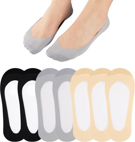 Cooplus no show swids womens non slip ultra low cott cotton invisible schedible incl in Saudi Arabia