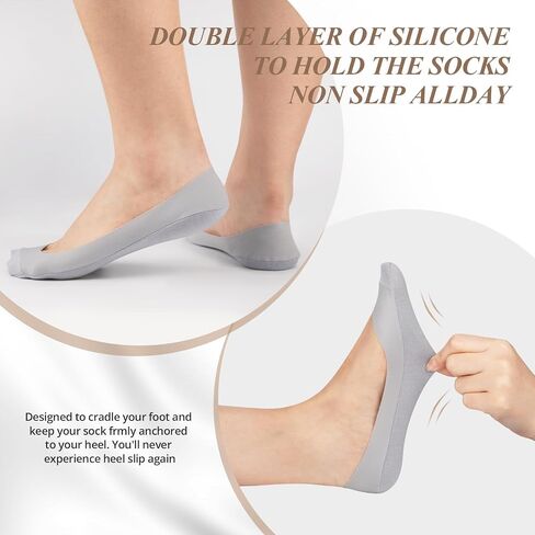 Cooplus no show swids womens non slip ultra low cott cotton invisible schedible incl in Saudi Arabia