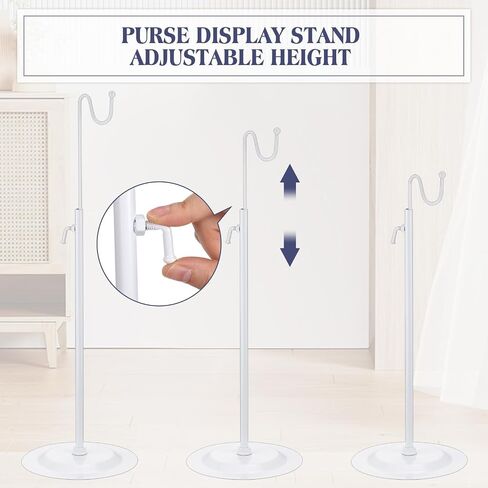 Therwen 2 PCS Display Display Display Respares حامل قابلة للتعديل ذات ارتفاع قابل للتعديل لصالح Home Boutique Store Counter Retail (White) in Kuwait