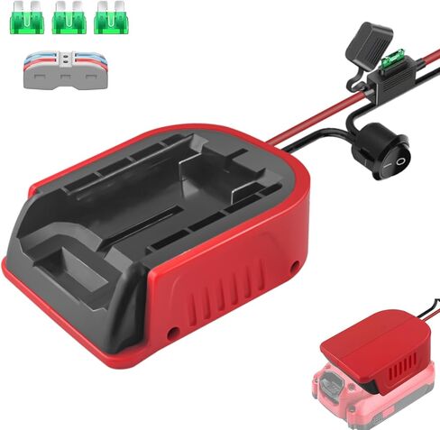 EID Power Wheels Adapter for Ridgid AEG 18V Battery Hyper Battery Dock Power Connector with 14AW Wire and Fuse for DIY Use, RC Toy, Rc Car Truck, e-Bike in Saudi Arabia