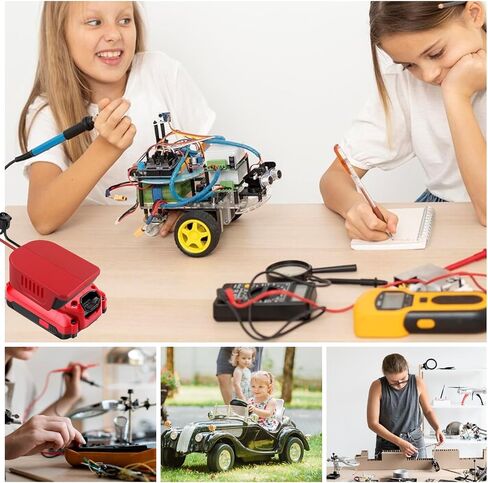 EID Power Wheels Adapter for Ridgid AEG 18V Battery Hyper Battery Dock Power Connector with 14AW Wire and Fuse for DIY Use, RC Toy, Rc Car Truck, e-Bike in Saudi Arabia