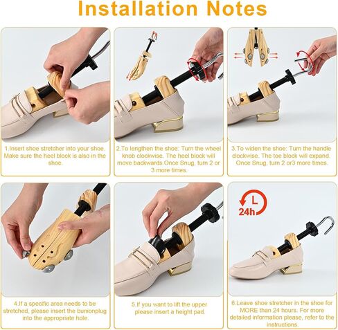 Shoe Stretcher for Women or Men, Pair 4-Way Wooden Shoe Stretcher Adjustable Length & Width, Shoe Expander & Widener in Saudi Arabia